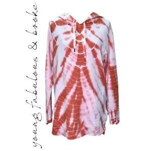 🆕Young Fabulous & Broke Warren Tie Dye Oversized Hoodie Tunic Dress